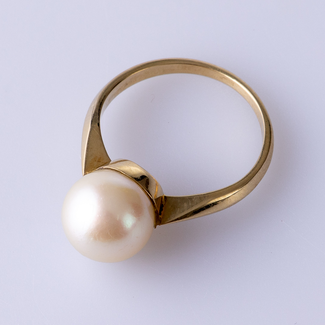 4421503 Akoyaperlenring Gelbgold