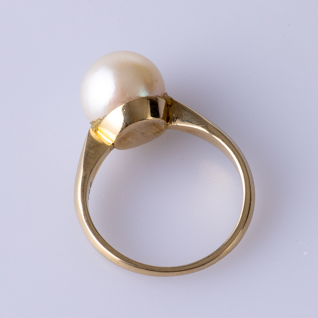 4421503 Akoyaperlenring Gelbgold