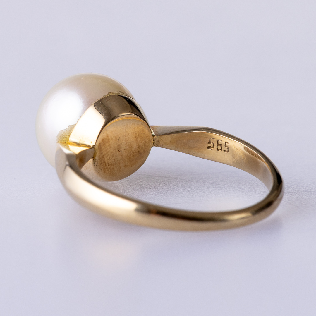 4421503 Akoyaperlenring Gelbgold