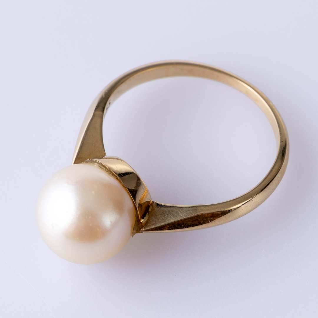 4421503 Akoyaperlenring Gelbgold
