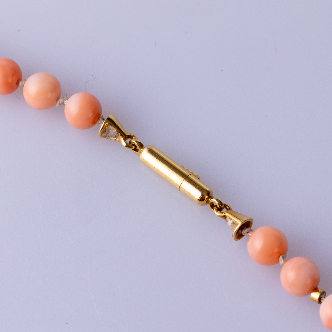 4421136 Korallen Kette Gelbgold